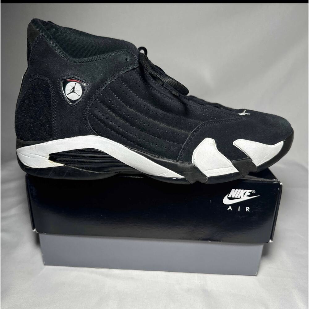 Size 12 - Nike Air Jordan 14 Retro Black White Men's Shoes Ships Now